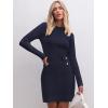 imageANRABESS Women Long Sleeve Casual Buttons Knit Bodycon Short Sweater Dress 2025 FallNavy Blue
