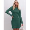imageANRABESS Women Long Sleeve Casual Buttons Knit Bodycon Short Sweater Dress 2025 FallOpal Green