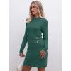 imageANRABESS Women Long Sleeve Casual Buttons Knit Bodycon Short Sweater Dress 2025 FallOpal Green
