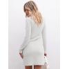 imageANRABESS Women Long Sleeve Casual Buttons Knit Bodycon Short Sweater Dress 2025 FallWhite