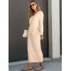 imageANRABESS Womens 2 Piece Outfits Sweater Skirt Sets Casual Long Sleeve V Neck Ribbed Knit Tops Midi Dress 2024 Fall FashionBeige