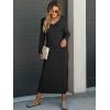 imageANRABESS Womens 2 Piece Outfits Sweater Skirt Sets Casual Long Sleeve V Neck Ribbed Knit Tops Midi Dress 2024 Fall FashionBlack