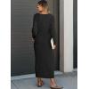 imageANRABESS Womens 2 Piece Outfits Sweater Skirt Sets Casual Long Sleeve V Neck Ribbed Knit Tops Midi Dress 2024 Fall FashionBlack