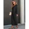imageANRABESS Womens 2 Piece Outfits Sweater Skirt Sets Casual Long Sleeve V Neck Ribbed Knit Tops Midi Dress 2024 Fall FashionBlack