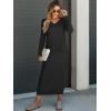 imageANRABESS Womens 2 Piece Outfits Sweater Skirt Sets Casual Long Sleeve V Neck Ribbed Knit Tops Midi Dress 2024 Fall FashionBlack