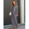 imageANRABESS Womens 2 Piece Outfits Sweater Skirt Sets Casual Long Sleeve V Neck Ribbed Knit Tops Midi Dress 2024 Fall FashionGray Purple