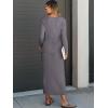 imageANRABESS Womens 2 Piece Outfits Sweater Skirt Sets Casual Long Sleeve V Neck Ribbed Knit Tops Midi Dress 2024 Fall FashionGray Purple