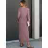 imageANRABESS Womens 2 Piece Outfits Sweater Skirt Sets Casual Long Sleeve V Neck Ribbed Knit Tops Midi Dress 2024 Fall FashionLight Purple