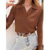 imageANRABESS Womens Cable Knit Sweaters Long Sleeve V Neck Sweater Tops Casual Pullover Polo Shirts 2024 Fall Fashion OutfitsBrown