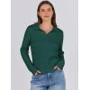 imageANRABESS Womens Cable Knit Sweaters Long Sleeve V Neck Sweater Tops Casual Pullover Polo Shirts 2024 Fall Fashion OutfitsDeep Green