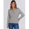 imageANRABESS Womens Cable Knit Sweaters Long Sleeve V Neck Sweater Tops Casual Pullover Polo Shirts 2024 Fall Fashion OutfitsGrey