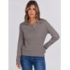 imageANRABESS Womens Cable Knit Sweaters Long Sleeve V Neck Sweater Tops Casual Pullover Polo Shirts 2024 Fall Fashion OutfitsGrey Coffee