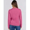 imageANRABESS Womens Cable Knit Sweaters Long Sleeve V Neck Sweater Tops Casual Pullover Polo Shirts 2024 Fall Fashion OutfitsHot Pink