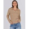 imageANRABESS Womens Cable Knit Sweaters Long Sleeve V Neck Sweater Tops Casual Pullover Polo Shirts 2024 Fall Fashion OutfitsKhaki