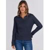 imageANRABESS Womens Cable Knit Sweaters Long Sleeve V Neck Sweater Tops Casual Pullover Polo Shirts 2024 Fall Fashion OutfitsNavy Blue