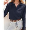 imageANRABESS Womens Cable Knit Sweaters Long Sleeve V Neck Sweater Tops Casual Pullover Polo Shirts 2024 Fall Fashion OutfitsNavy Blue