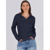 imageANRABESS Womens Cable Knit Sweaters Long Sleeve V Neck Sweater Tops Casual Pullover Polo Shirts 2024 Fall Fashion OutfitsNavy Blue