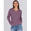imageANRABESS Womens Cable Knit Sweaters Long Sleeve V Neck Sweater Tops Casual Pullover Polo Shirts 2024 Fall Fashion OutfitsPurple
