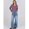 imageANRABESS Womens Cable Knit Sweaters Long Sleeve V Neck Sweater Tops Casual Pullover Polo Shirts 2024 Fall Fashion OutfitsPurple