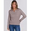 imageANRABESS Womens Cable Knit Sweaters Long Sleeve V Neck Sweater Tops Casual Pullover Polo Shirts 2024 Fall Fashion OutfitsPurple Taupe