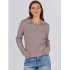 imageANRABESS Womens Cable Knit Sweaters Long Sleeve V Neck Sweater Tops Casual Pullover Polo Shirts 2024 Fall Fashion OutfitsPurple Taupe