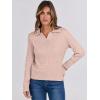 imageANRABESS Womens Cable Knit Sweaters Long Sleeve V Neck Sweater Tops Casual Pullover Polo Shirts 2024 Fall Fashion OutfitsTaffy