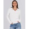 imageANRABESS Womens Cable Knit Sweaters Long Sleeve V Neck Sweater Tops Casual Pullover Polo Shirts 2024 Fall Fashion OutfitsWhite