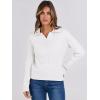 imageANRABESS Womens Cable Knit Sweaters Long Sleeve V Neck Sweater Tops Casual Pullover Polo Shirts 2024 Fall Fashion OutfitsWhite