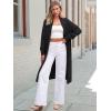 imageANRABESS Womens Long Cardigan Sweater Open Front Long Sleeve Slouchy Oversized Coat 2024 Winter Chunky Knit Waffle CoatiganBlack