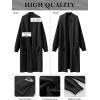 imageANRABESS Womens Long Cardigan Sweater Open Front Long Sleeve Slouchy Oversized Coat 2024 Winter Chunky Knit Waffle CoatiganBlack