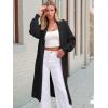 imageANRABESS Womens Long Cardigan Sweater Open Front Long Sleeve Slouchy Oversized Coat 2024 Winter Chunky Knit Waffle CoatiganBlack