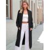 imageANRABESS Womens Long Cardigan Sweater Open Front Long Sleeve Slouchy Oversized Coat 2024 Winter Chunky Knit Waffle CoatiganBlack
