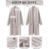 imageANRABESS Womens Long Cardigan Sweater Open Front Long Sleeve Slouchy Oversized Coat 2024 Winter Chunky Knit Waffle CoatiganLight Gray