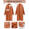 imageANRABESS Womens Long Cardigan Sweater Open Front Long Sleeve Slouchy Oversized Coat 2024 Winter Chunky Knit Waffle CoatiganRust