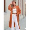 imageANRABESS Womens Long Cardigan Sweater Open Front Long Sleeve Slouchy Oversized Coat 2024 Winter Chunky Knit Waffle CoatiganRust