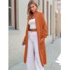 imageANRABESS Womens Long Cardigan Sweater Open Front Long Sleeve Slouchy Oversized Coat 2024 Winter Chunky Knit Waffle CoatiganRust