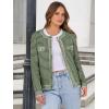 imageANRABESS Womens Striped Cardigan Sweaters Casual Long Sleeve Open Front Button Down Knit Cropped Jackets Fall Coat OuterwearStripe Army Green