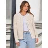 imageANRABESS Womens Striped Cardigan Sweaters Casual Long Sleeve Open Front Button Down Knit Cropped Jackets Fall Coat OuterwearStripe Beige