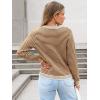 imageANRABESS Womens Striped Cardigan Sweaters Casual Long Sleeve Open Front Button Down Knit Cropped Jackets Fall Coat OuterwearStripe Caramel