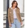 imageANRABESS Womens Striped Cardigan Sweaters Casual Long Sleeve Open Front Button Down Knit Cropped Jackets Fall Coat OuterwearStripe Caramel