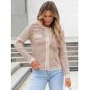 imageANRABESS Womens Striped Cardigan Sweaters Casual Long Sleeve Open Front Button Down Knit Cropped Jackets Fall Coat OuterwearStripe Khaki