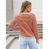 imageANRABESS Womens Striped Cardigan Sweaters Casual Long Sleeve Open Front Button Down Knit Cropped Jackets Fall Coat OuterwearStripe Rust