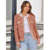imageANRABESS Womens Striped Cardigan Sweaters Casual Long Sleeve Open Front Button Down Knit Cropped Jackets Fall Coat OuterwearStripe Rust