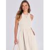 imageANRABESS Womens Summer Casual Sleeveless Midi Sundress Patchwork Knit High Neck Tank Top Racerback Flowy Dresses PocketsApricot