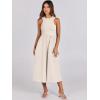 imageANRABESS Womens Summer Casual Sleeveless Midi Sundress Patchwork Knit High Neck Tank Top Racerback Flowy Dresses PocketsApricot