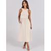 imageANRABESS Womens Summer Casual Sleeveless Midi Sundress Patchwork Knit High Neck Tank Top Racerback Flowy Dresses PocketsApricot