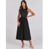 imageANRABESS Womens Summer Casual Sleeveless Midi Sundress Patchwork Knit High Neck Tank Top Racerback Flowy Dresses PocketsBlack