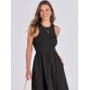 imageANRABESS Womens Summer Casual Sleeveless Midi Sundress Patchwork Knit High Neck Tank Top Racerback Flowy Dresses PocketsBlack