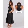 imageANRABESS Womens Summer Casual Sleeveless Midi Sundress Patchwork Knit High Neck Tank Top Racerback Flowy Dresses PocketsBlack