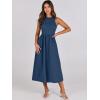 imageANRABESS Womens Summer Casual Sleeveless Midi Sundress Patchwork Knit High Neck Tank Top Racerback Flowy Dresses PocketsBlue